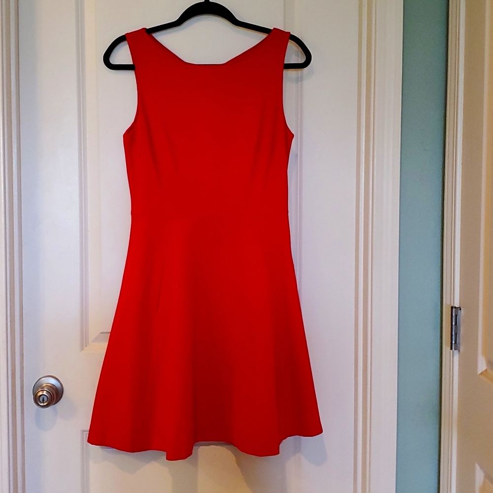 Kate spade red dress with open bow back size 10